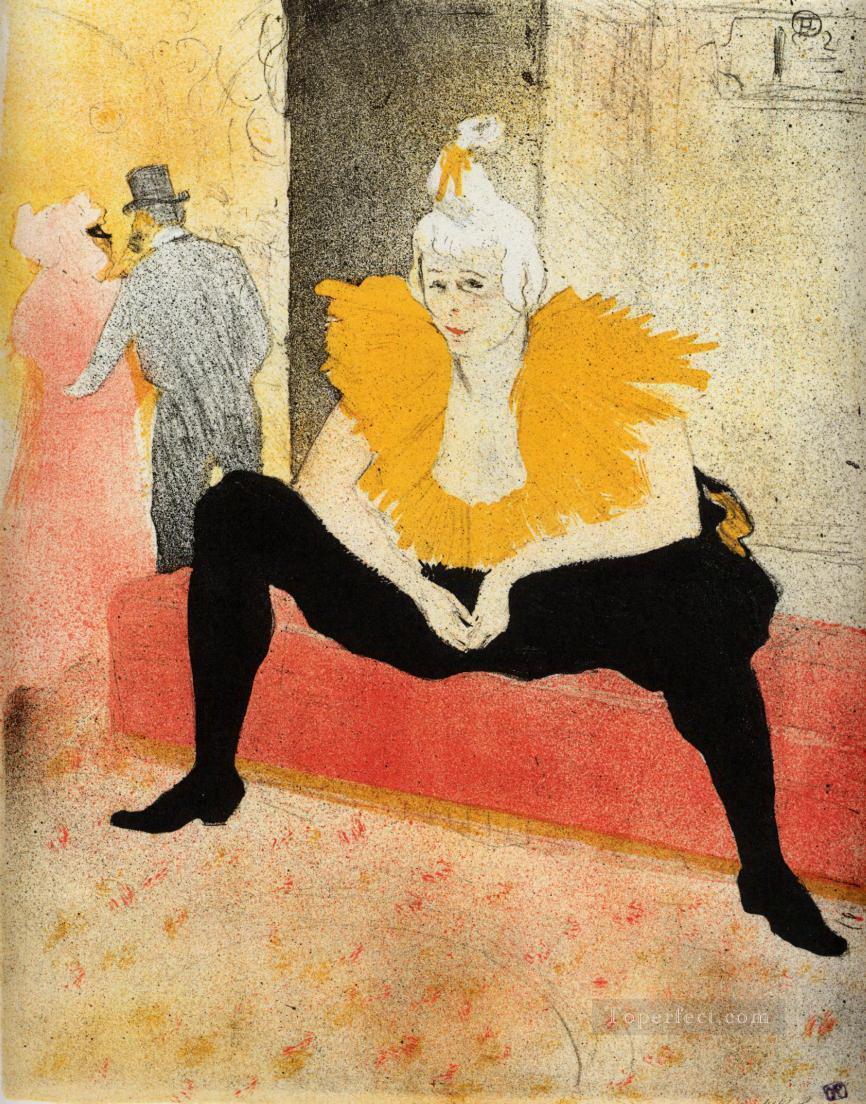 they cha u kao chinese clown seated 1896 Toulouse Lautrec Henri de Oil Paintings